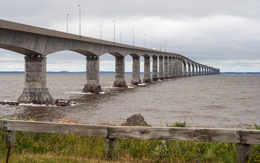 the Confederation Bridge to Prince Edward Island